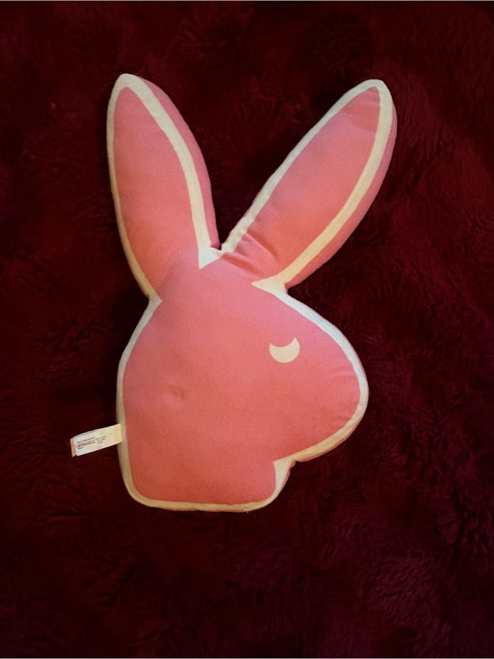 Pink Playboy Bunny Accent Pillow
